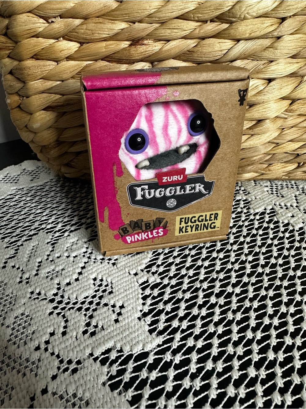 ZURU Fuggler Pinkles Pink Plush Keyring - Pink